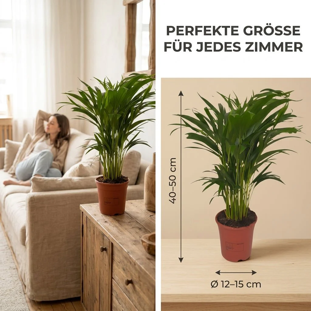 Goldfruchtpalme + 2x Zinktopf | 2er-Set | Dypsis lutescens | ca. 40-50 cm | Ø 12-15 cm Topf - Image 6