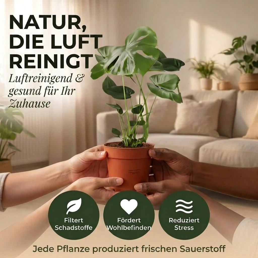“Luftreiniger” Pflanzen-Set + 5x Zinktopf | 5er-Set | ca. 40-70 cm | Ø 12-15 cm Topf - Image 3