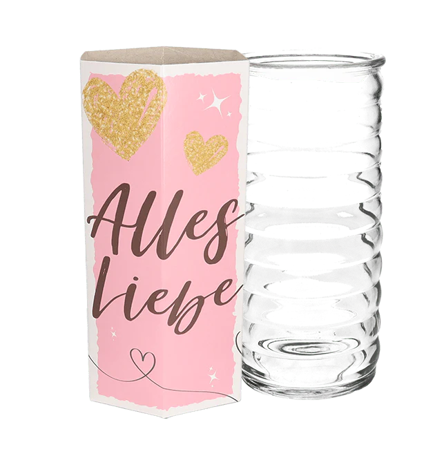 Vase "Alles Liebe" (bis 30 Stiele)