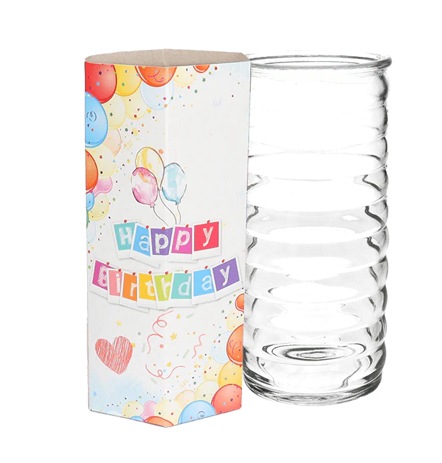 Vase "Happy Birthday" (bis 30 Stiele)