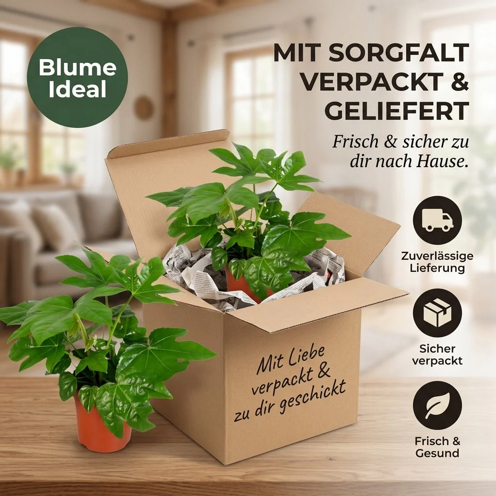 Zimmeraralie + 3x Zinktopf | 3er-Set | Fatsia japonica | ca. 40-50 cm | Ø 12-15 cm Topf - Image 7
